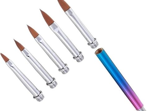 Natury Nails - Pincel constructor de uñas acrílicas con 5 puntas Pincel para polvo acrílico escultor de uñas