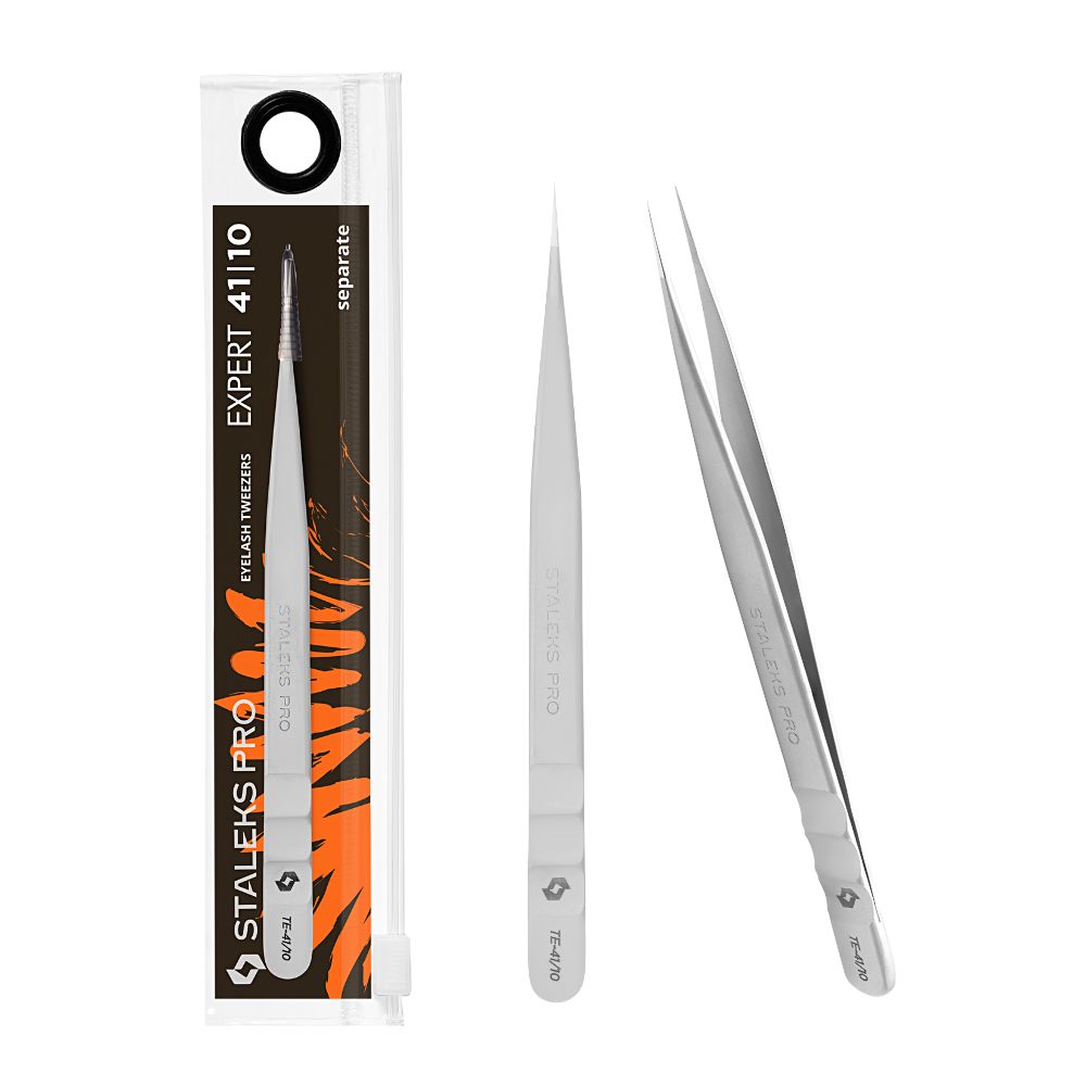 Natury Nails - Pinza para extensión de pestañas. Expert 41/10