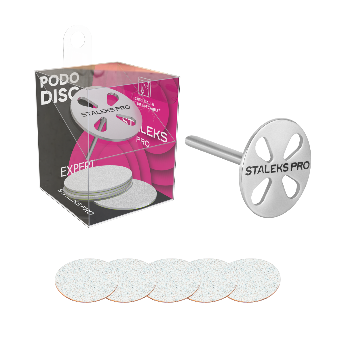 Natury Nails - Base pododisco Talla L – 25 mm con 5 recambios
