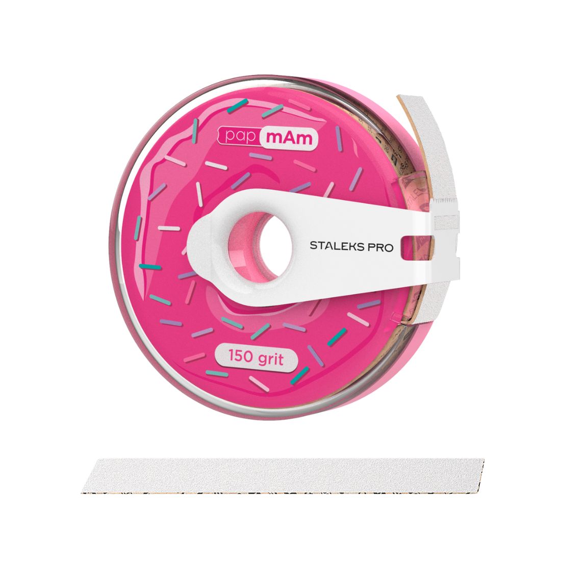 Natury Nails - BOBBINAIL Dona con recambio desechable para lima blanca Papmam Expert. Granos 100/150/180