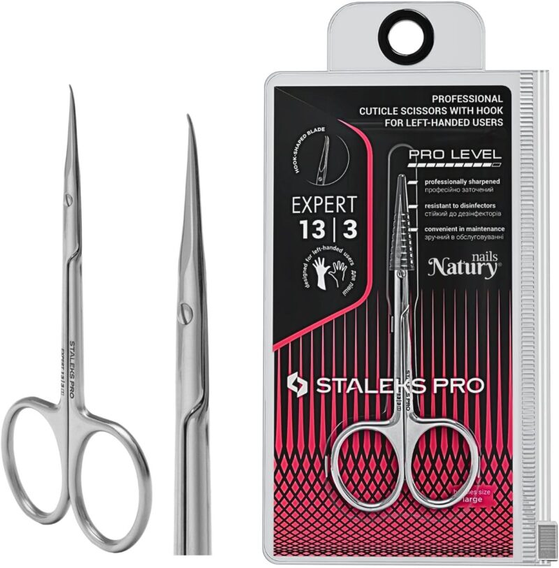Natury Nails - Tijera de cutículas para zurdos. Expert 13/3